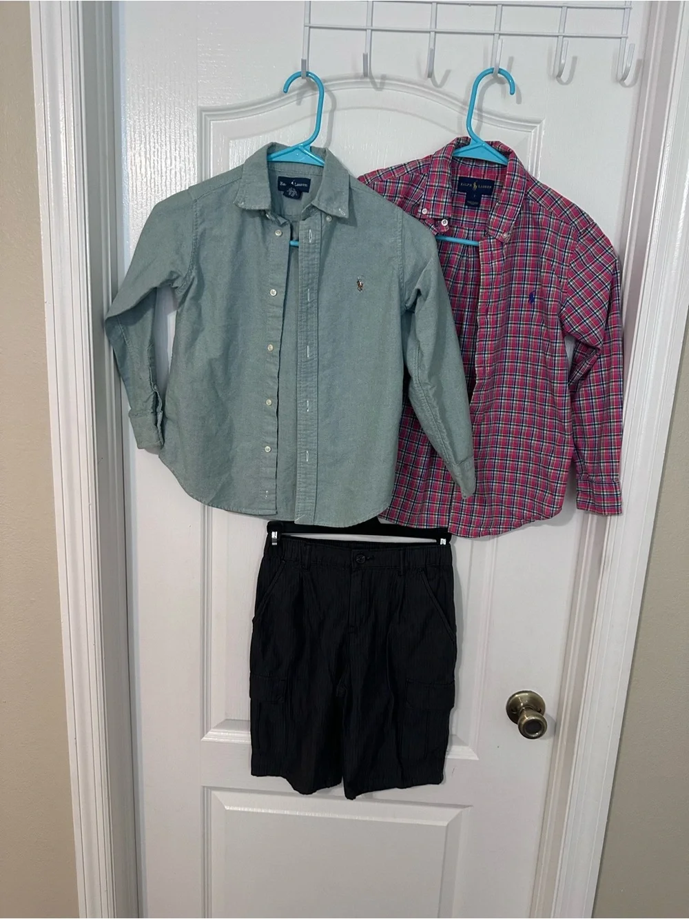 Boys Ralph Lauren Shirts & H&M Cargo Shorts Bundle Size 6X 7